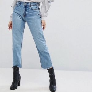EVIDNT High Rise Malibu Straight Cropped Jeans